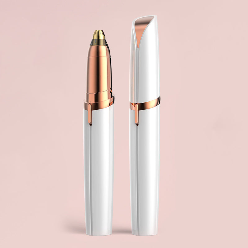 Eyebrow Trimmer for Women ✨ Rechargeable 2-in-1 Eyebrow & Face Hair Remover 💄 Painless Electric Razor for Precise Brows & Smooth Facial Hair Removal 🌸 Gentle, Easy & Flawless Beauty Care (Rose Gold 💗)
