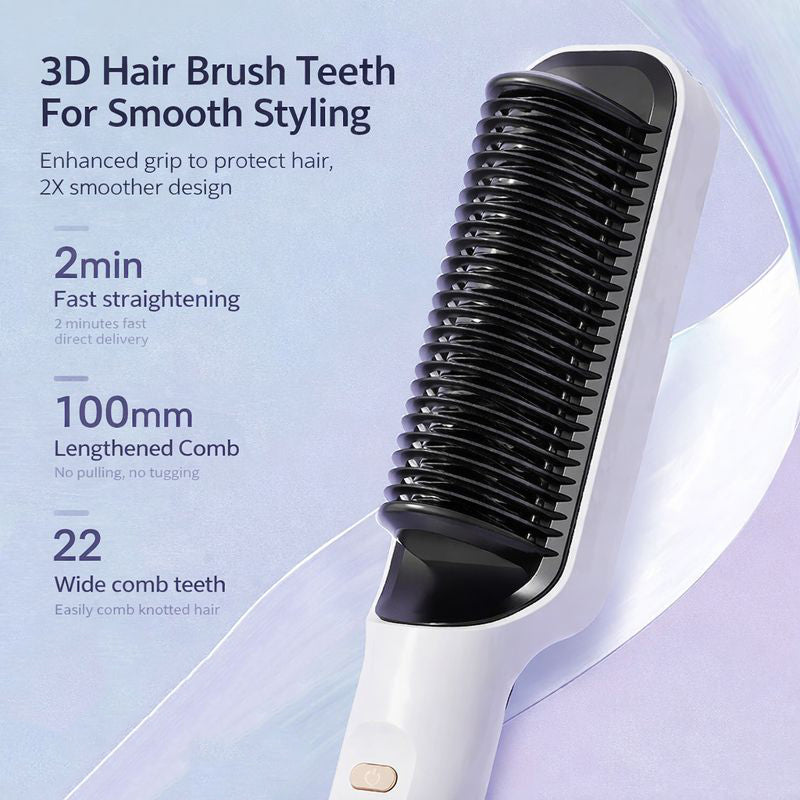 🎉 New Year Sale – Up to 50% Off! 🔥LCD Hair Straightener with Negative Ion, 2-in-1 Straightener & Curling Brush