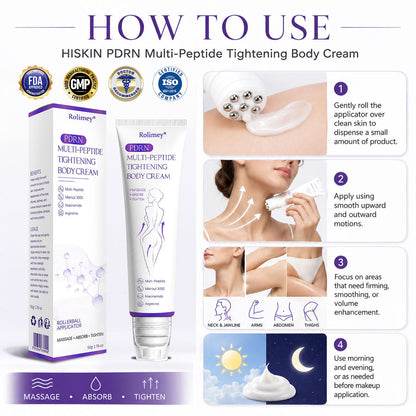 🔥Rolimey® PDRN Multi-Peptide Massaging Roller Cream - Anti-aging, Hydrating, Skin Firming & Lifting, Skin Repair, Even Tone, Acne and Dark Spot Treatment, Wart and Mole Removal, and Psoriasis Relief.