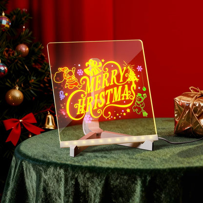 LumiBoard LED Drawing Board for Kids ✨ 11.8"×7.9" Light Up Acrylic Dry Erase LED Note Board 🌈 with Colors, Doodle Glow Board with Stand 🎨 Magic Drawing Tablet as Christmas 🎄 & Birthday 🎂 Gifts for Girls Boys