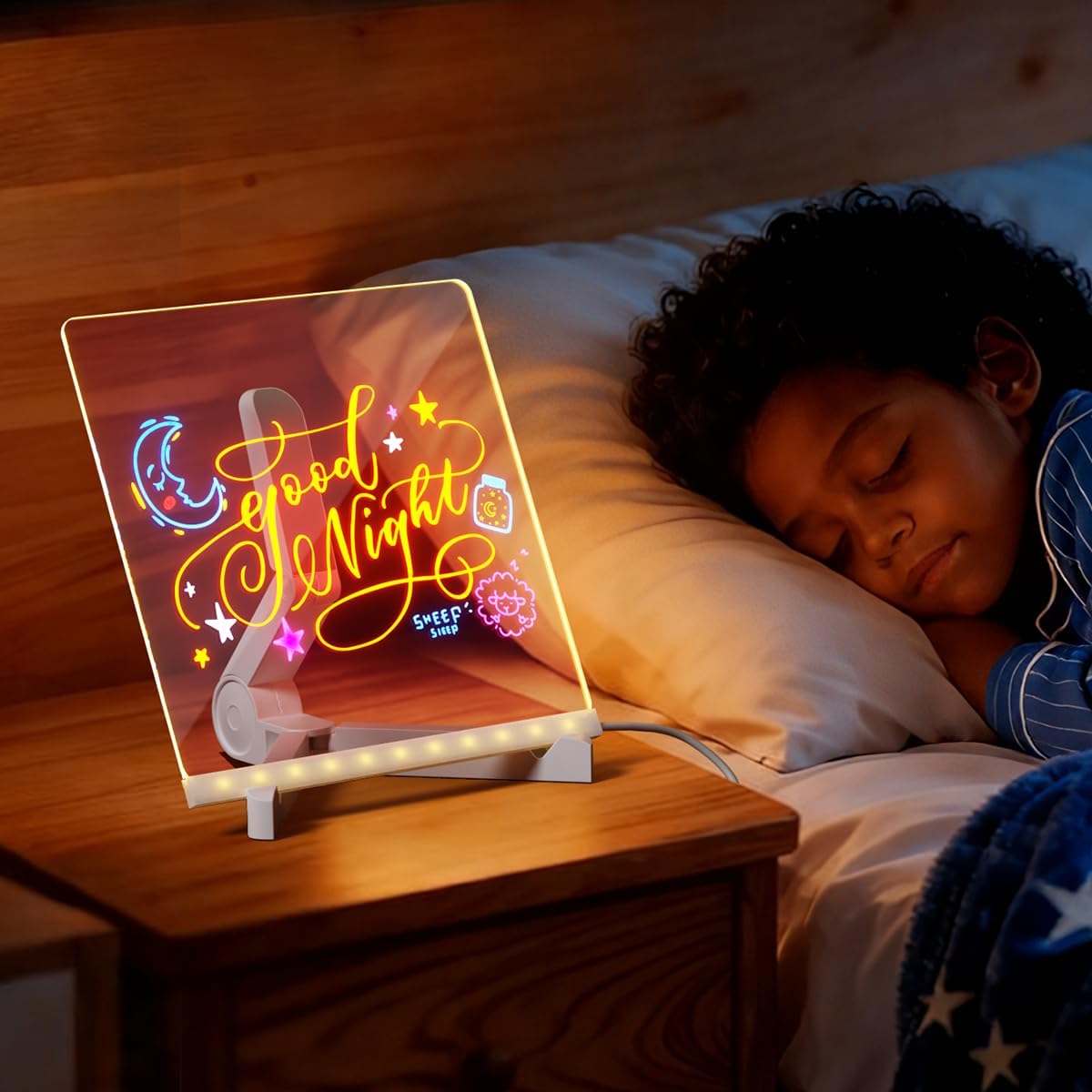 LumiBoard LED Drawing Board for Kids ✨ 11.8"×7.9" Light Up Acrylic Dry Erase LED Note Board 🌈 with Colors, Doodle Glow Board with Stand 🎨 Magic Drawing Tablet as Christmas 🎄 & Birthday 🎂 Gifts for Girls Boys