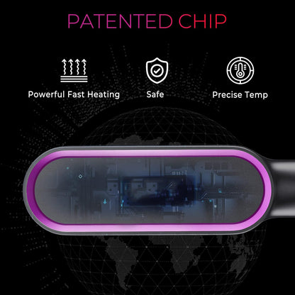 🎉 New Year Sale – Up to 50% Off! 🔥 Hair Straightener Brush – 5 Heat Settings, 20s Fast Heating, Dual Voltage, Black