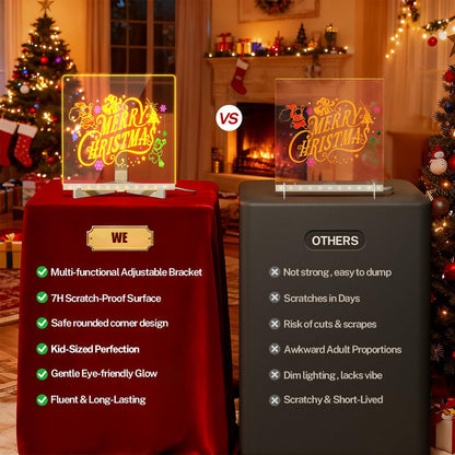 LumiBoard LED Drawing Board for Kids ✨ 11.8"×7.9" Light Up Acrylic Dry Erase LED Note Board 🌈 with Colors, Doodle Glow Board with Stand 🎨 Magic Drawing Tablet as Christmas 🎄 & Birthday 🎂 Gifts for Girls Boys