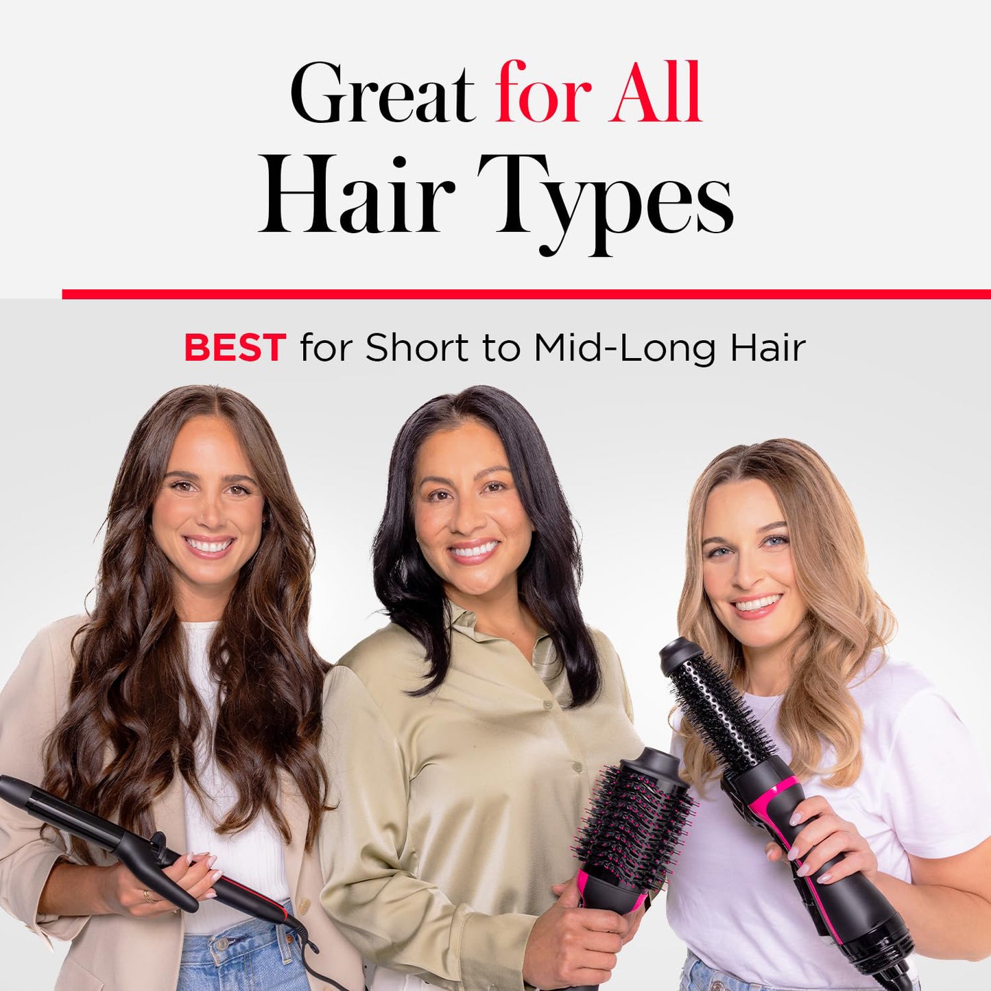 🔥Hair Dryer Brush Blow Dryer in One, Upgraded 4 in 1 Hair Dryer and Styler Volumizer with Negative Ion Anti-frizz Ceramic Titanium Barrel Hot Air Hair Straightener Brush