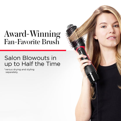 🔥Hair Dryer Brush Blow Dryer in One, Upgraded 4 in 1 Hair Dryer and Styler Volumizer with Negative Ion Anti-frizz Ceramic Titanium Barrel Hot Air Hair Straightener Brush