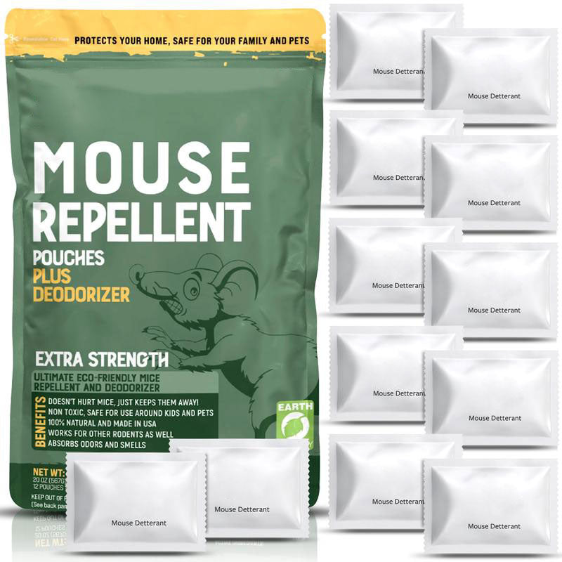 🔥[7𝟎% 𝐎𝐅𝐅 𝐋𝐀𝐒𝐓 𝐓𝐇𝐑𝐄𝐄 𝐃𝐀𝐘𝐒]Mouse Repellent Pouches – Natural Rodent Deterrent with Peppermint Oil (10 Pouches) – Safe & Non-Toxic – Keep Mice Out of Homes, Garages, Warehouses & Cars – People & Pet Friendly