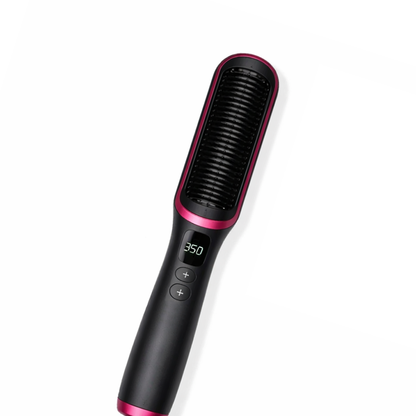 🎉 New Year Sale – Up to 50% Off! 🔥 Hair Straightener Brush – 5 Heat Settings, 20s Fast Heating, Dual Voltage, Black