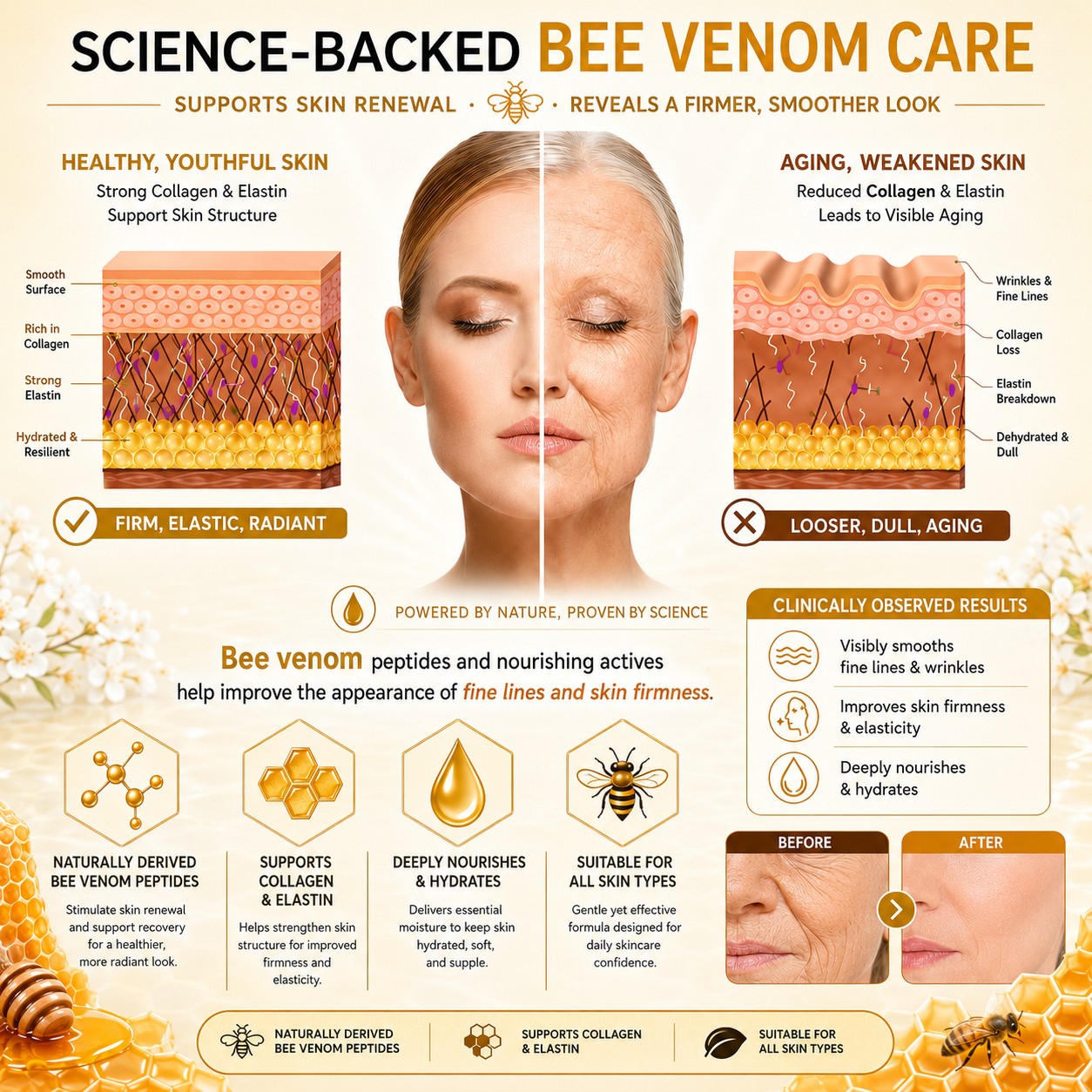 🔥2026 New Rolimey® Bee Venom Advanced Skin Rescue Cream | Botox-Inspired Firming & Smoothing Care for All Skin Types