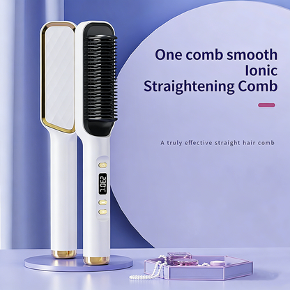🎉 New Year Sale – Up to 50% Off! 🔥LCD Hair Straightener with Negative Ion, 2-in-1 Straightener & Curling Brush