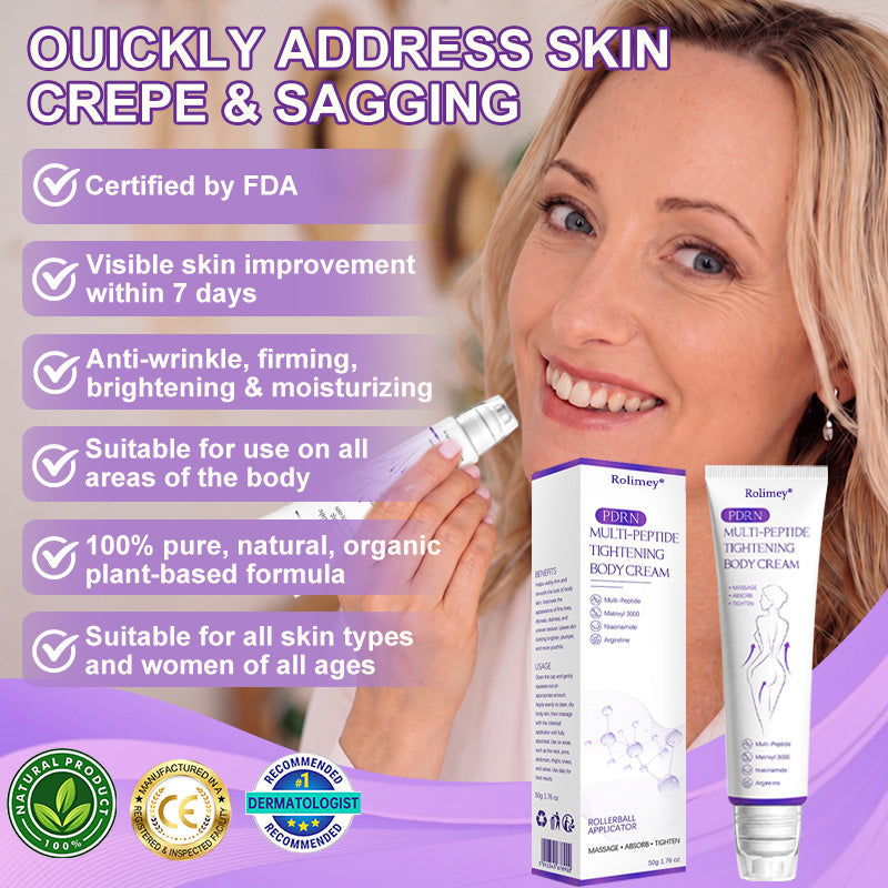 🔥Rolimey® PDRN Multi-Peptide Massaging Roller Cream - Anti-aging, Hydrating, Skin Firming & Lifting, Skin Repair, Even Tone, Acne and Dark Spot Treatment, Wart and Mole Removal, and Psoriasis Relief.