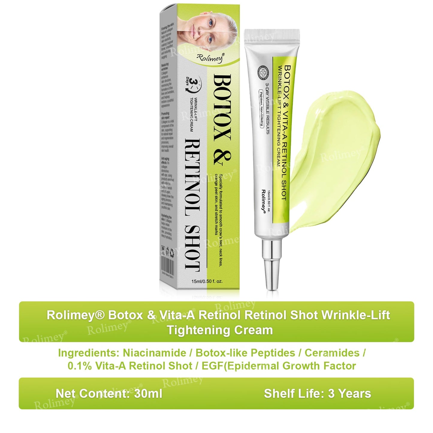 🍈Made and shipped from the UK 💫Rolimey® Botox & Vita-A Retinol Shot Wrinkle-Lift Tightening cream - Last Day Promotion 70% OFF