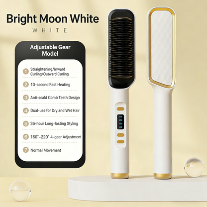 🎉 New Year Sale – Up to 50% Off! 🔥LCD Hair Straightener with Negative Ion, 2-in-1 Straightener & Curling Brush