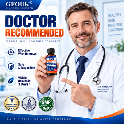 ❄️GFOUK®40% Salicylic Acid Wart Remover Liquid – Maximum Strength Fast-Acting Treatment for Common, Plantar & Flat Warts, Corns & Calluses, 1.01 fl oz
