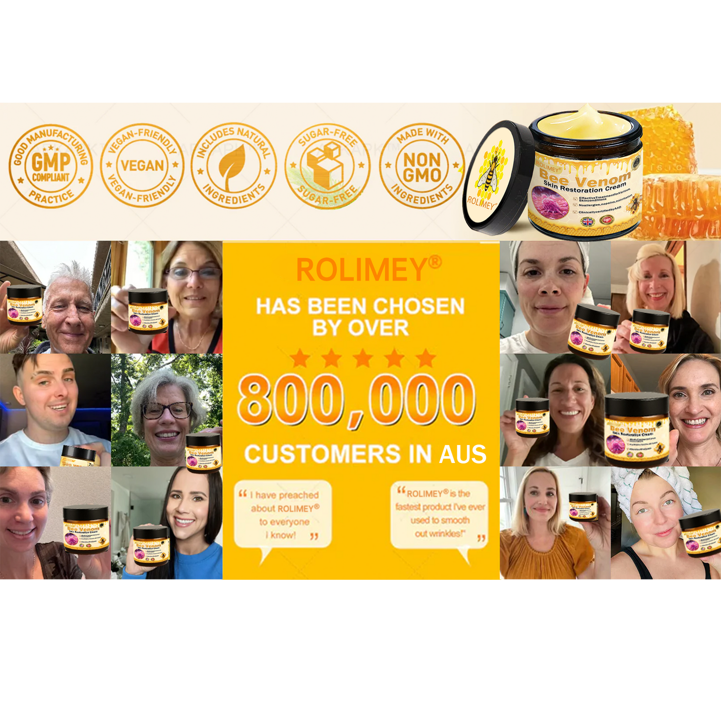 🎁Made and Shipped from UK🎁✨ Rolimey® Bee venom Pro Comprehensive Cream 🔥 LAST DAY 80% OFF
