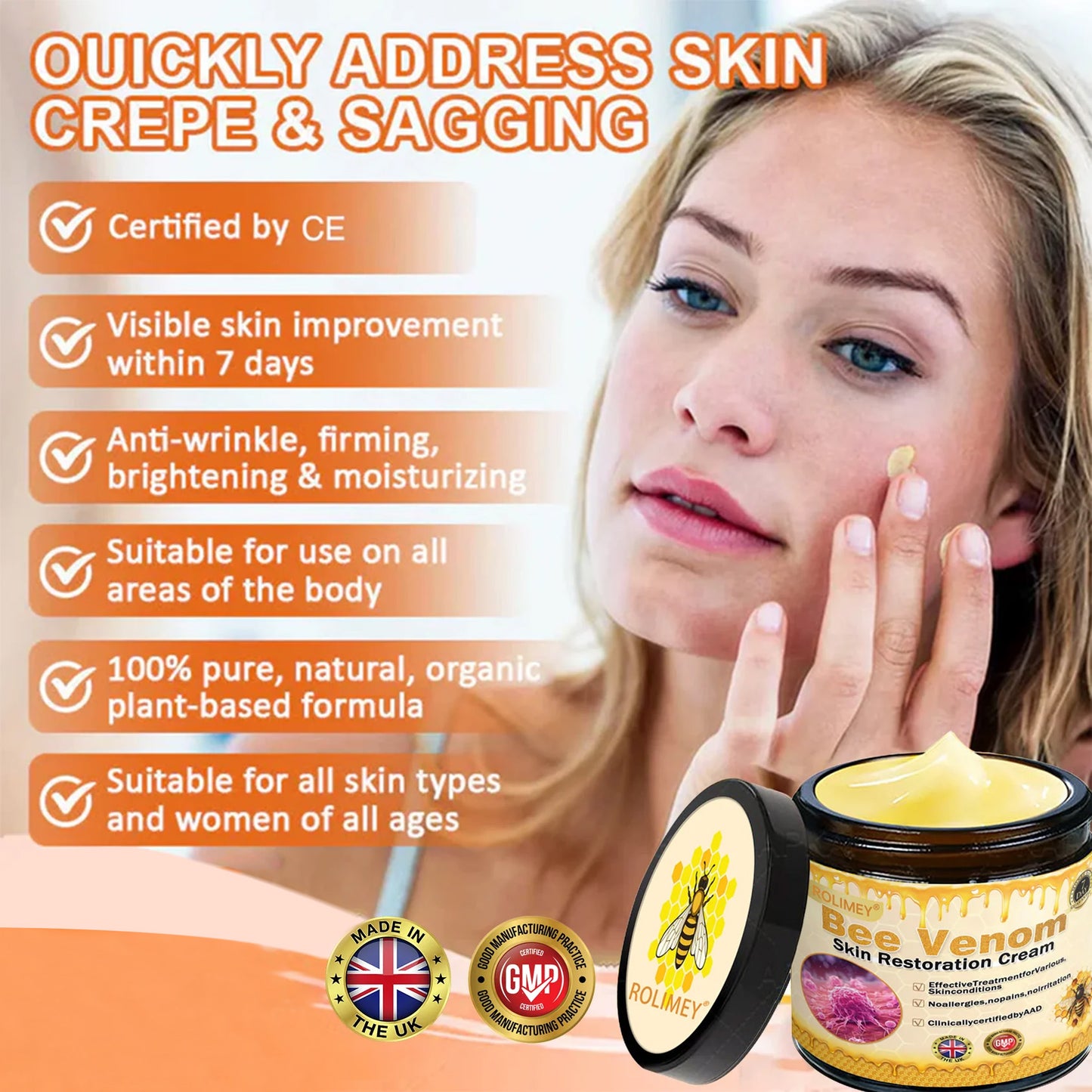 🎁Made and Shipped from UK🎁✨ Rolimey® Bee venom Pro Comprehensive Cream 🔥 LAST DAY 80% OFF