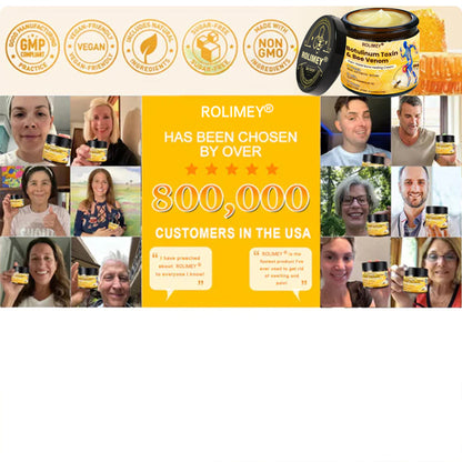 🌟Official Shop:Rolimey® Bee Venom Pain Relief Bone Healing Cream 👨‍⚕️(Reduction of joint swelling, pain, stiffness, redness, heat, muscle soreness and joint fatigue)