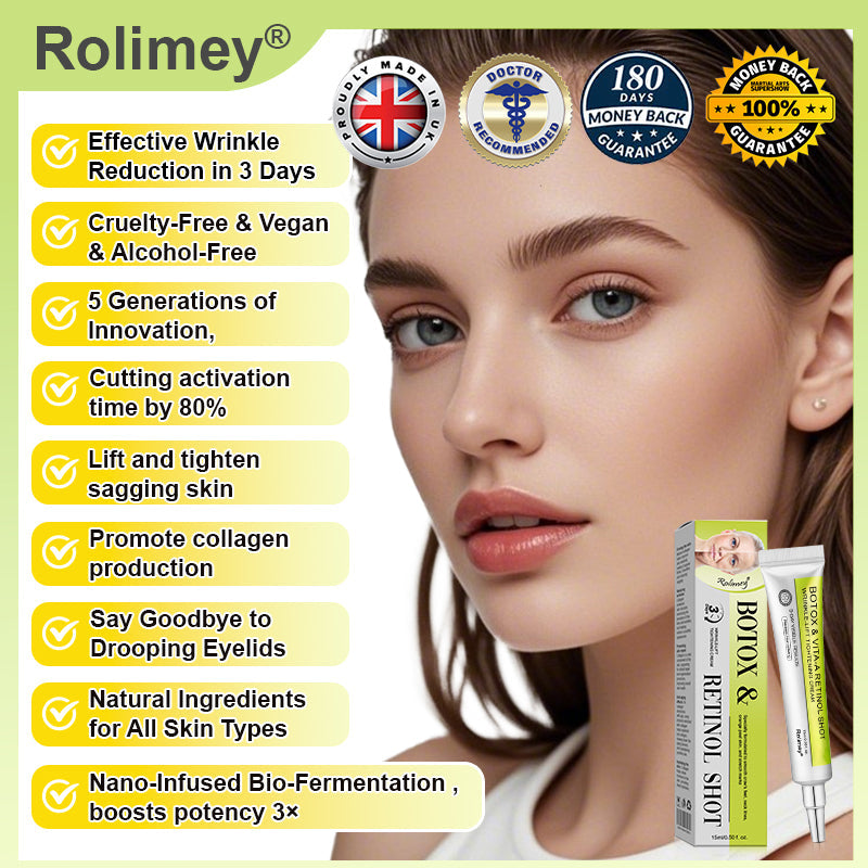 🍈Made and shipped from the UK 💫Rolimey® Botox & Vita-A Retinol Shot Wrinkle-Lift Tightening cream - Last Day Promotion 70% OFF