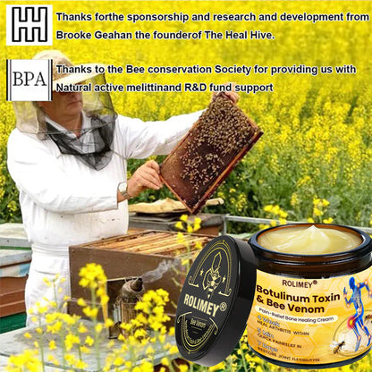 🌟Official Shop:Rolimey® Bee Venom Pain Relief Bone Healing Cream 👨‍⚕️(Reduction of joint swelling, pain, stiffness, redness, heat, muscle soreness and joint fatigue)