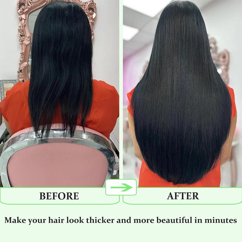 New Year's Special Offer 🎉: Enjoy a 30% Discount 💸 on Women's Hair Extension Clips 💇‍♀️, Approximately 60cm (24 inches) 📏, 160g ⚖️, 7-Piece Set 🎀, Available in Dark Brown 🟤, Chocolate 🍫, and Blonde 💛 for Smooth, Straight Hair ✨.