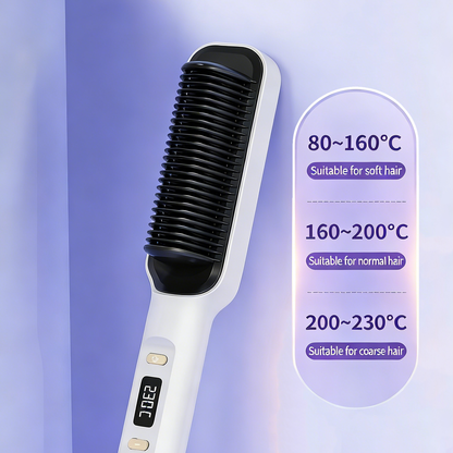 🎉 New Year Sale – Up to 50% Off! 🔥LCD Hair Straightener with Negative Ion, 2-in-1 Straightener & Curling Brush