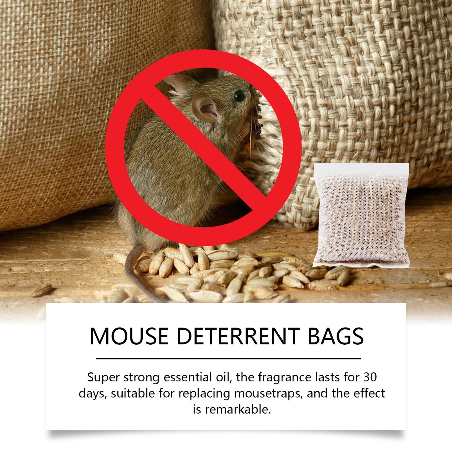 🔥[7𝟎% 𝐎𝐅𝐅 𝐋𝐀𝐒𝐓 𝐓𝐇𝐑𝐄𝐄 𝐃𝐀𝐘𝐒]Mouse Repellent Pouches – Natural Rodent Deterrent with Peppermint Oil (10 Pouches) – Safe & Non-Toxic – Keep Mice Out of Homes, Garages, Warehouses & Cars – People & Pet Friendly
