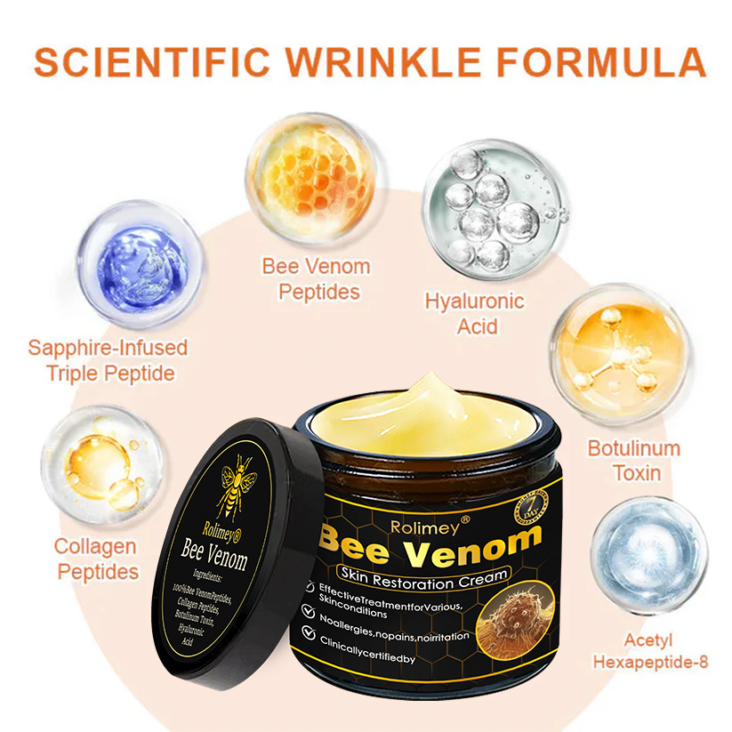 🔥Latest model Rolimey® Bee venom Max Comprehensive Cream - Repair level increased by 65% 🔥 LAST DAY 80% OFF