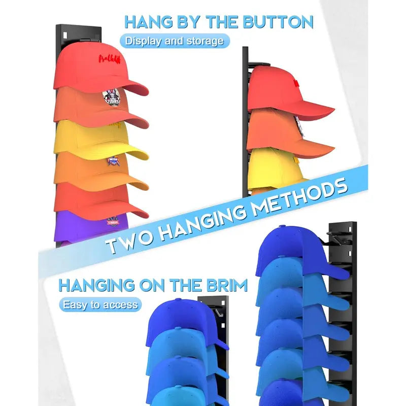 Hat Organizer Wall Mounted Baseball Cap Rack
