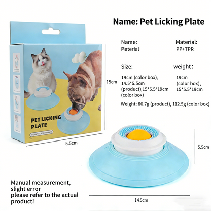 2026 New Pet Licking Game 🐾 Slow-Patient, Anti-Tumble, Self-Entertaining, Entertainment Snack 🍖, Slow-Patient Food Plate 🍽️, Dental Cleaning 🦷, Cat Toy 🐱, Dog Toy 🐕.Safe PP material.