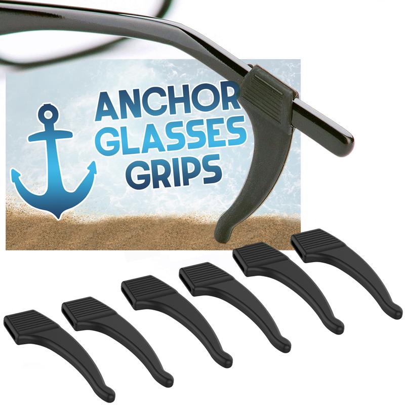 🎉 New Year Sale – Up to 50% Off! Anchor Glasses Grips - 3 Pack - Anti Slip Eyeglass Holder Ear Grip Sunglasses Retainer Temple Tip Reading Glasses Holder
