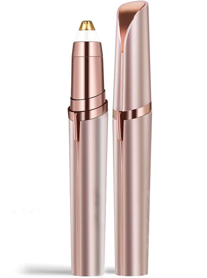 Eyebrow Trimmer for Women ✨ Rechargeable 2-in-1 Eyebrow & Face Hair Remover 💄 Painless Electric Razor for Precise Brows & Smooth Facial Hair Removal 🌸 Gentle, Easy & Flawless Beauty Care (Rose Gold 💗)