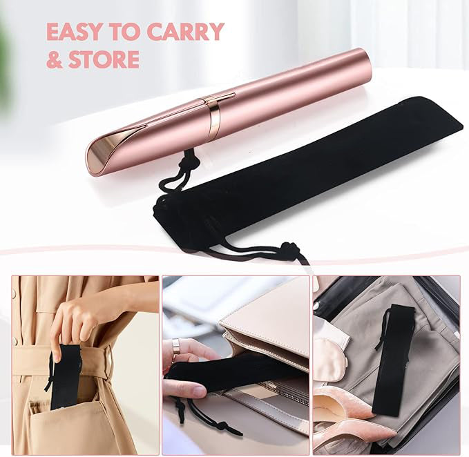 Eyebrow Trimmer for Women ✨ Rechargeable 2-in-1 Eyebrow & Face Hair Remover 💄 Painless Electric Razor for Precise Brows & Smooth Facial Hair Removal 🌸 Gentle, Easy & Flawless Beauty Care (Rose Gold 💗)