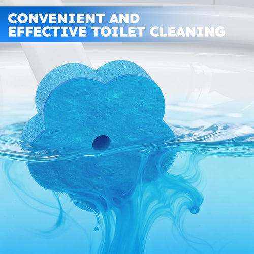 🎁✨Disposable Toilet Brush 1 Pack- Toilet Bowl Cleaner, Toilet Bowl Brush, Each Toilet Wand with 12PCS Brush Refills for Bathroom Deep Cleaning