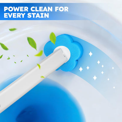 🎁🔥Disposable Toilet Brush 1 Pack- Toilet Bowl Cleaner, Toilet Bowl Brush, Each Toilet Wand with 12PCS Brush Refills for Bathroom Deep Cleaning