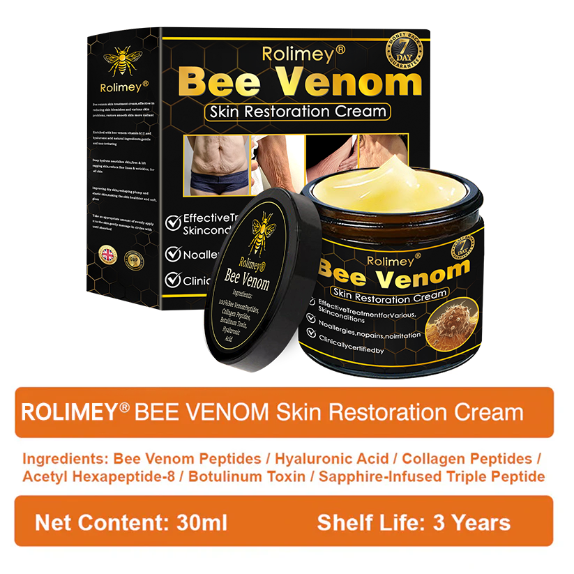 🔥Latest model Rolimey® Bee venom Max Comprehensive Cream - Repair level increased by 65% 🔥 LAST DAY 80% OFF
