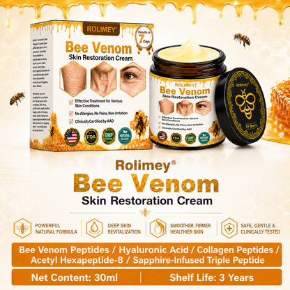 🔥2026 New Rolimey® Bee Venom Advanced Skin Rescue Cream | Botox-Inspired Firming & Smoothing Care for All Skin Types