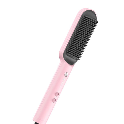 🎉 New Year Sale – Up to 50% Off! 🔥 Hair Straightener Brush – 5 Heat Settings, 20s Fast Heating, Dual Voltage, Black