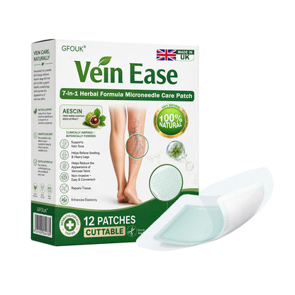 🇬🇧👨‍⚕️GFOUK® 7-in-1 Microneedle Vein & Lipedema Treatment Patch | Non-Surgical Alternative for Varicose Bulges, Spider Veins & Chronic Leg Swelling | Expert Approved