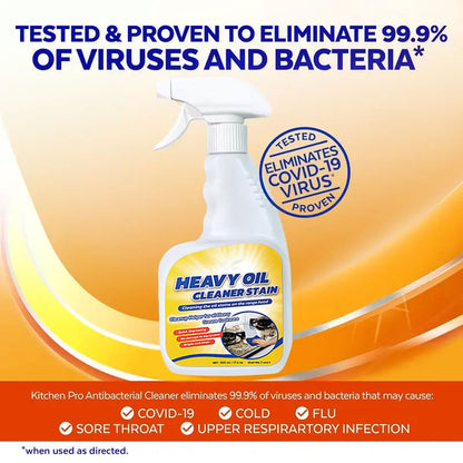 All Purpose Kitchen Heavy Oil Cleaning Agent-Antibacterial Spray for Countertops, Ovens, and Appliances