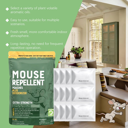 🔥[7𝟎% 𝐎𝐅𝐅 𝐋𝐀𝐒𝐓 𝐓𝐇𝐑𝐄𝐄 𝐃𝐀𝐘𝐒]Mouse Repellent Pouches – Natural Rodent Deterrent with Peppermint Oil (10 Pouches) – Safe & Non-Toxic – Keep Mice Out of Homes, Garages, Warehouses & Cars – People & Pet Friendly