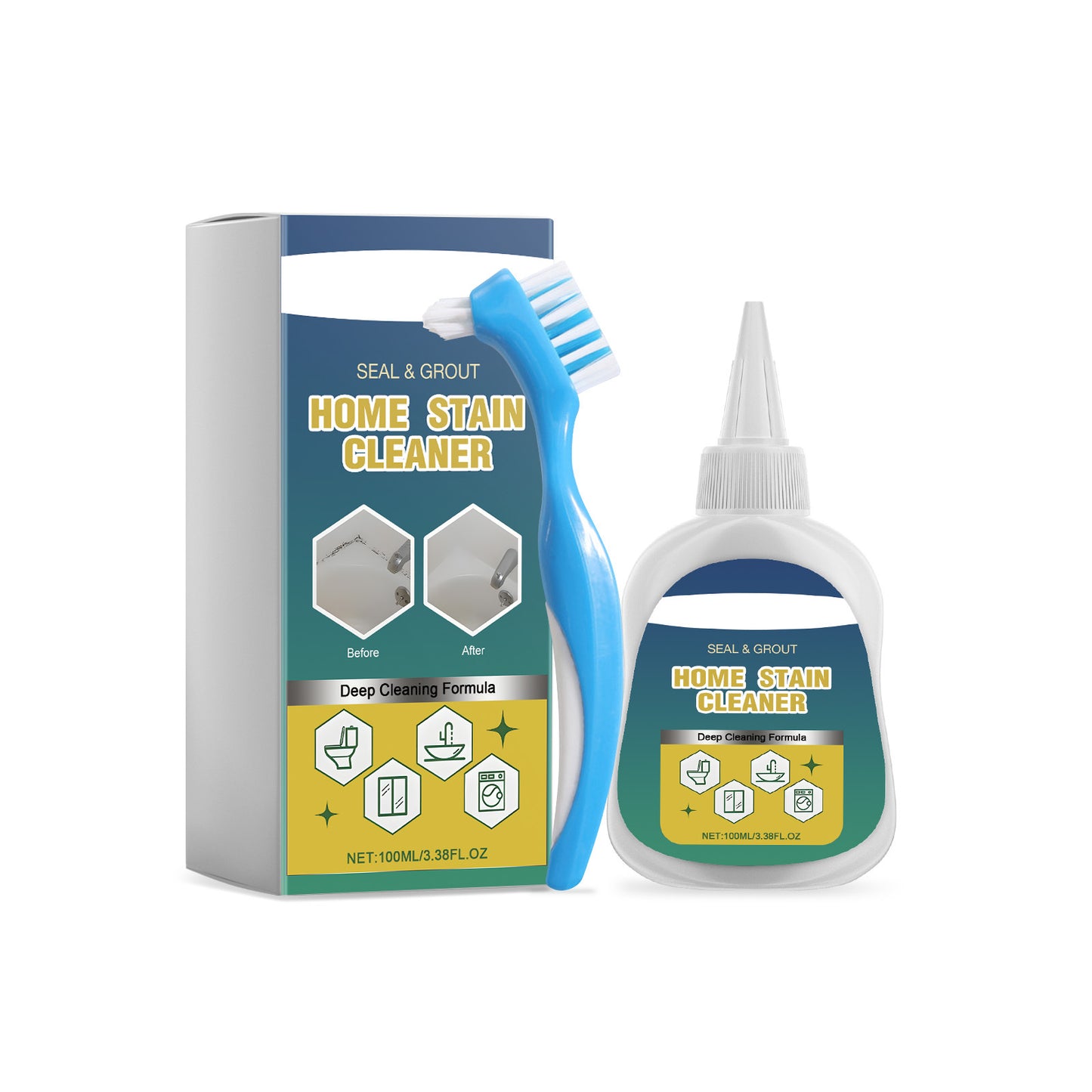 🎉 2026 New Year Limited-Time Offer! 🎉Enjoy up to 70% off on Household Stain Remover Gel 🧴, Deep Cleaning Gel with Brush 🧽, perfect for tile grout 🏠, washing machine seals 🧺, refrigerator rubber ❄️, wall and shower stains 🚿