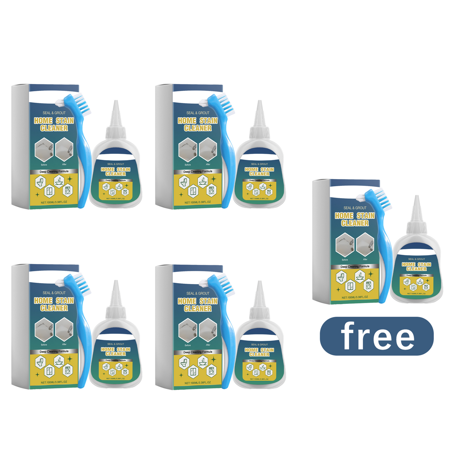 🎉 2026 New Year Limited-Time Offer! 🎉Enjoy up to 70% off on Household Stain Remover Gel 🧴, Deep Cleaning Gel with Brush 🧽, perfect for tile grout 🏠, washing machine seals 🧺, refrigerator rubber ❄️, wall and shower stains 🚿