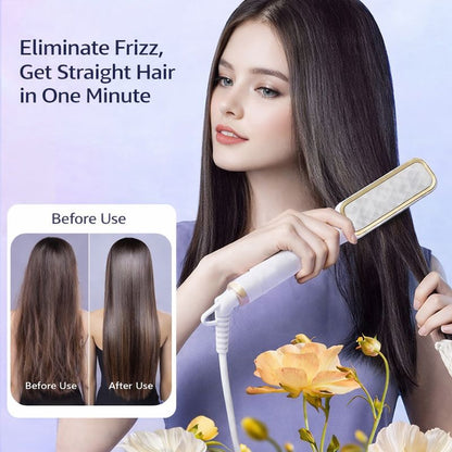 🎉 New Year Sale – Up to 50% Off! 🔥LCD Hair Straightener with Negative Ion, 2-in-1 Straightener & Curling Brush