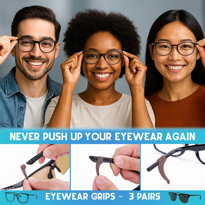 🎉 New Year Sale – Up to 50% Off! Anchor Glasses Grips - 3 Pack - Anti Slip Eyeglass Holder Ear Grip Sunglasses Retainer Temple Tip Reading Glasses Holder