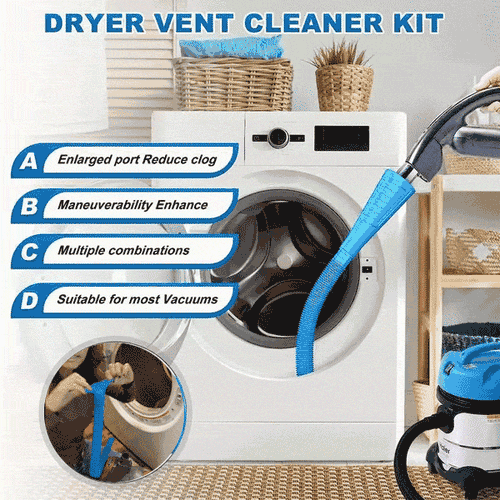 🔥LAST DAY SALE 50% OFF🔥Universal Lint Cleaning Kit with Stretch Vacuum Connector